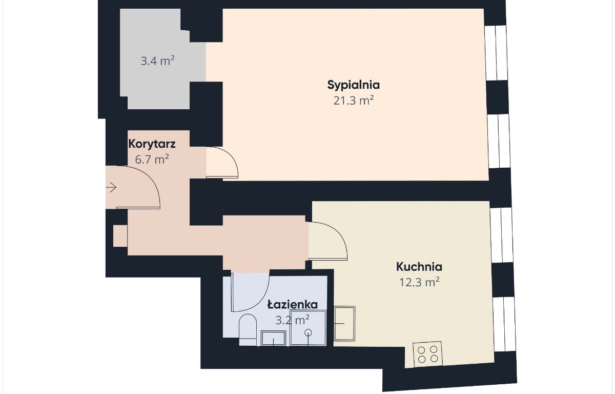 Apartment for rent, Wrocław, Śródmieście, 45.0 sqm, 3410.0 PLN